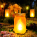 Hanging Solar Mason Jar Lantern Lights,8 Pack Solar Garden Lights for Outdoor Patio Party Garden Wedding Decor Solar Lanterns Light(Mason Jars/Handles Included)