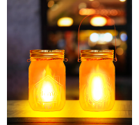 Mason Jar Solar Flame Lights